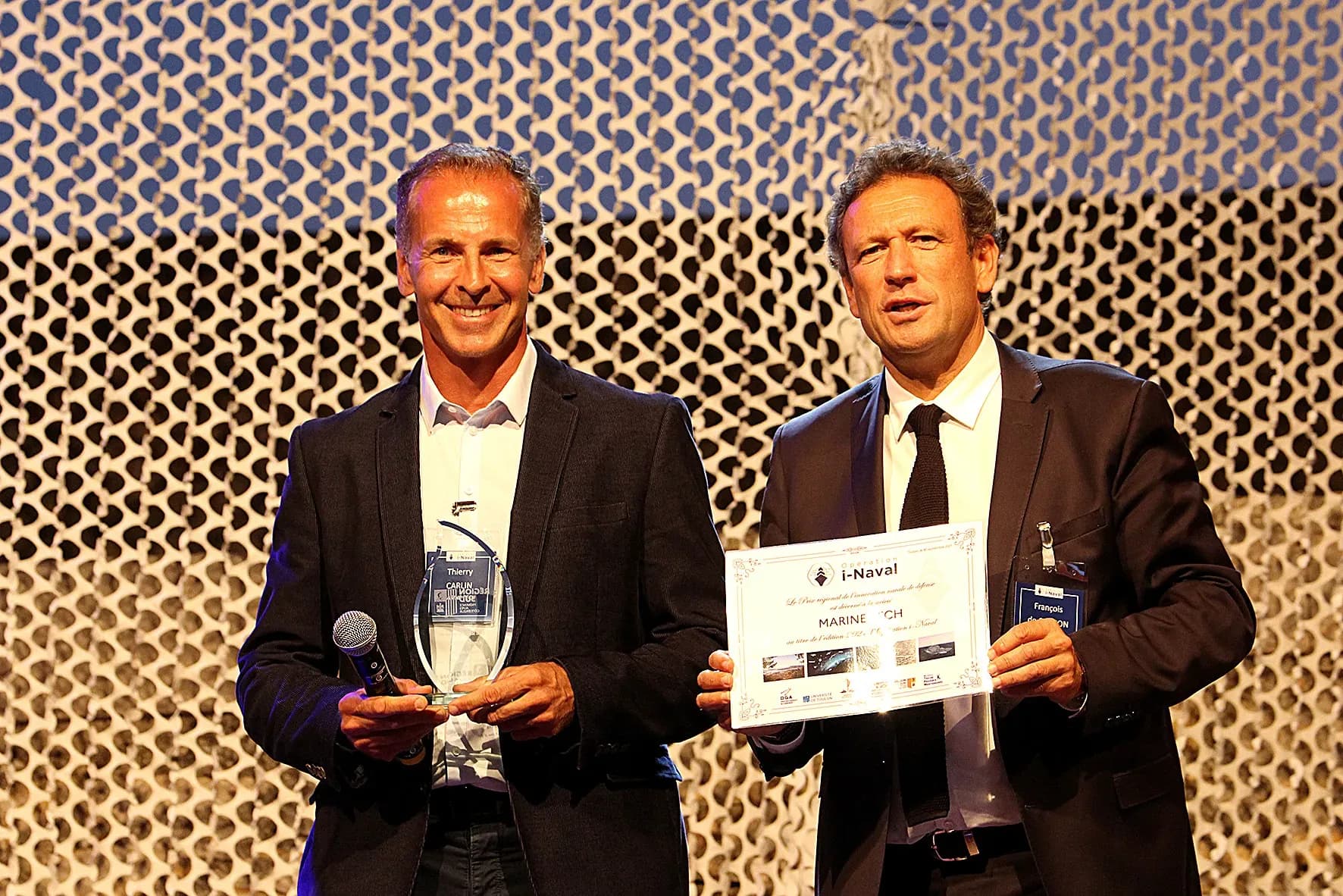 Le Prix régional de l'innovation navale à Thierry Carlin (Marine Tech)