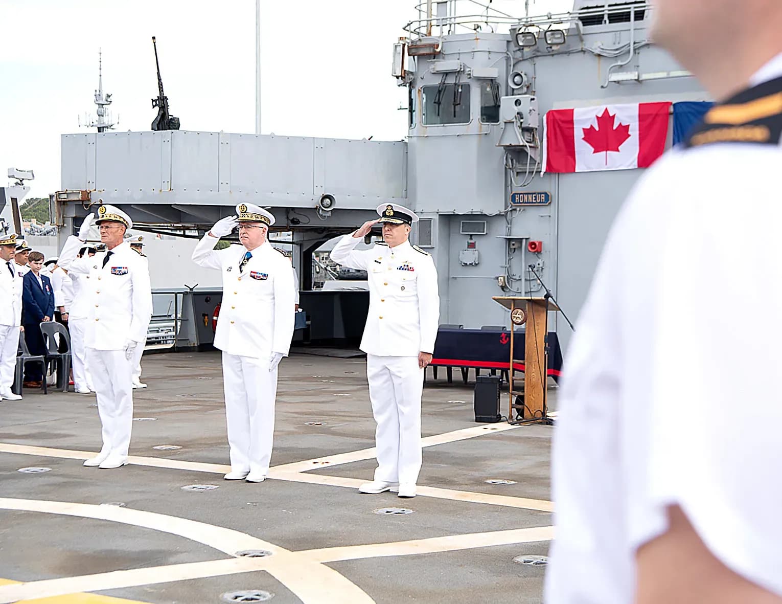 La France passe le relais du commandement du SNMG2 au Canada