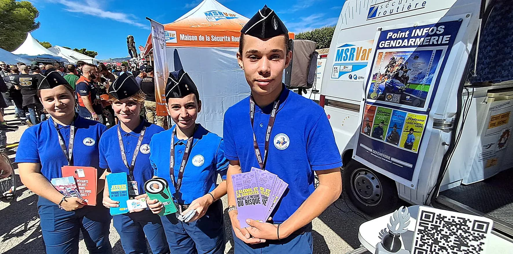 Les Cadets de la gendarmerie en mission avec la Maison de la Sécurité Routière