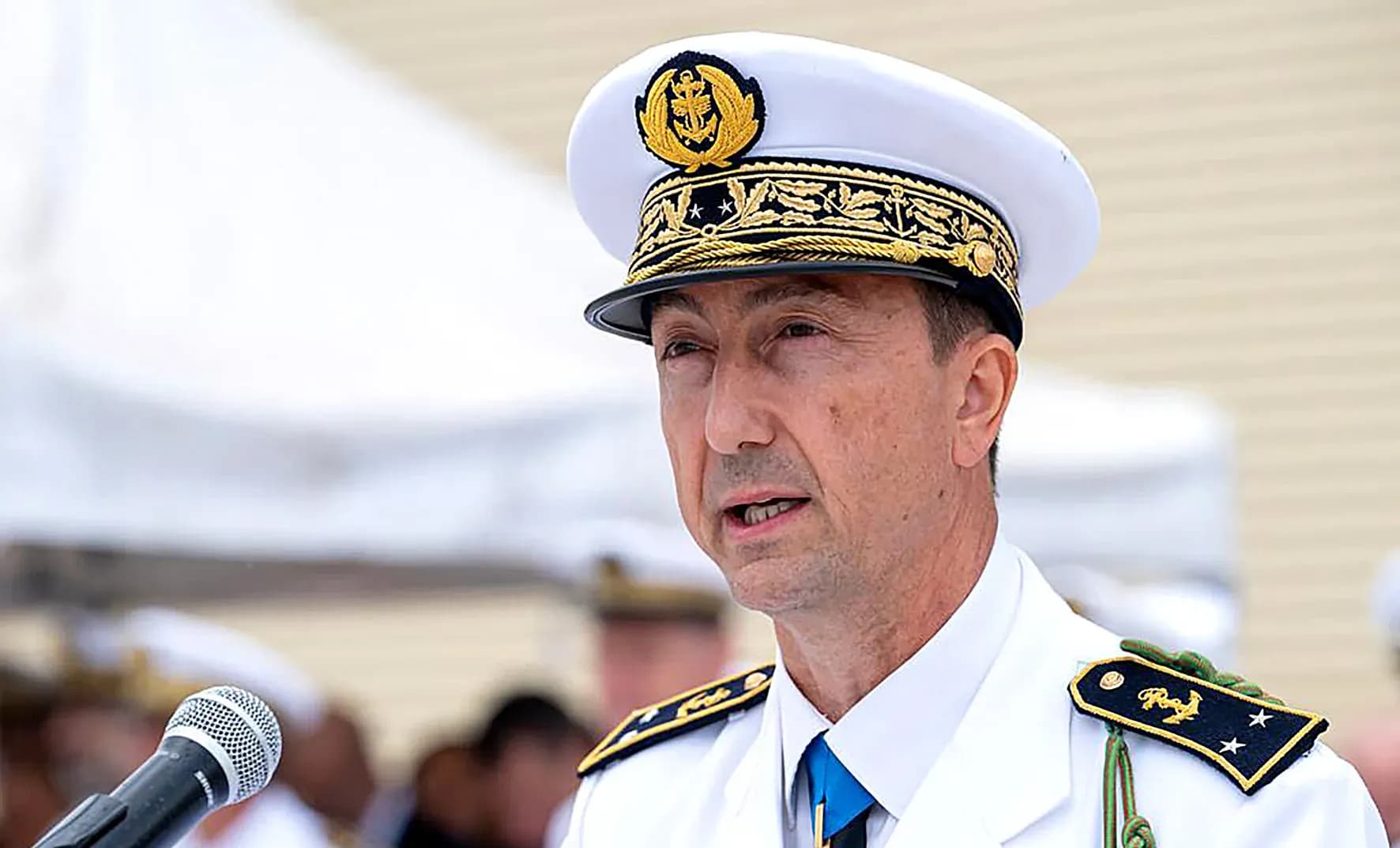 Le contre-amiral David Desfougères, patron des 4 450 marins du ciel