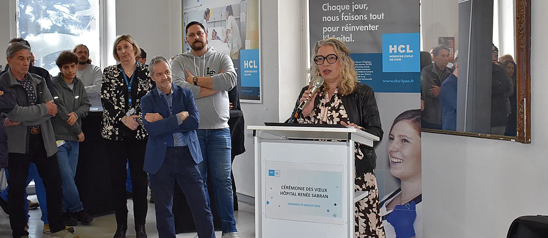 Karine Hamela salue l'engagement des 516 visages de l'hôpital Renée Sabran