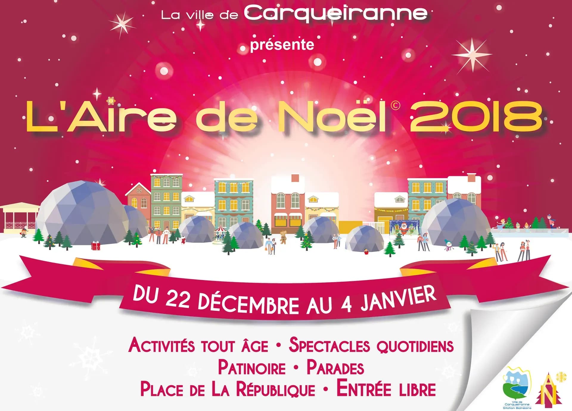 Décoration féerique, patinoire et activités pour les enfants !