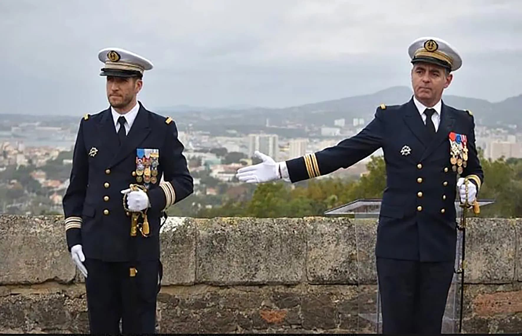 Le capitaine de frégate Guillaume Egret, commandant du Tourville