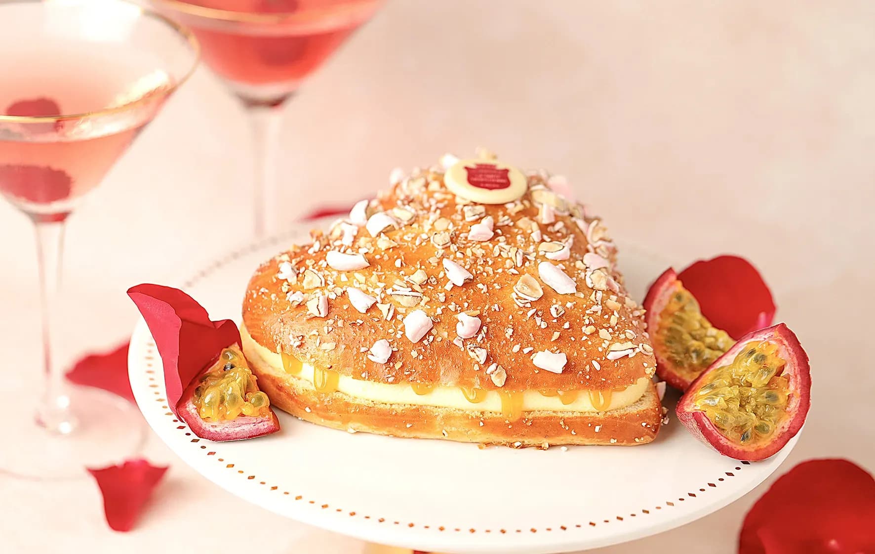 Cœur Saint-Valentin avec la Tarte Tropézienne