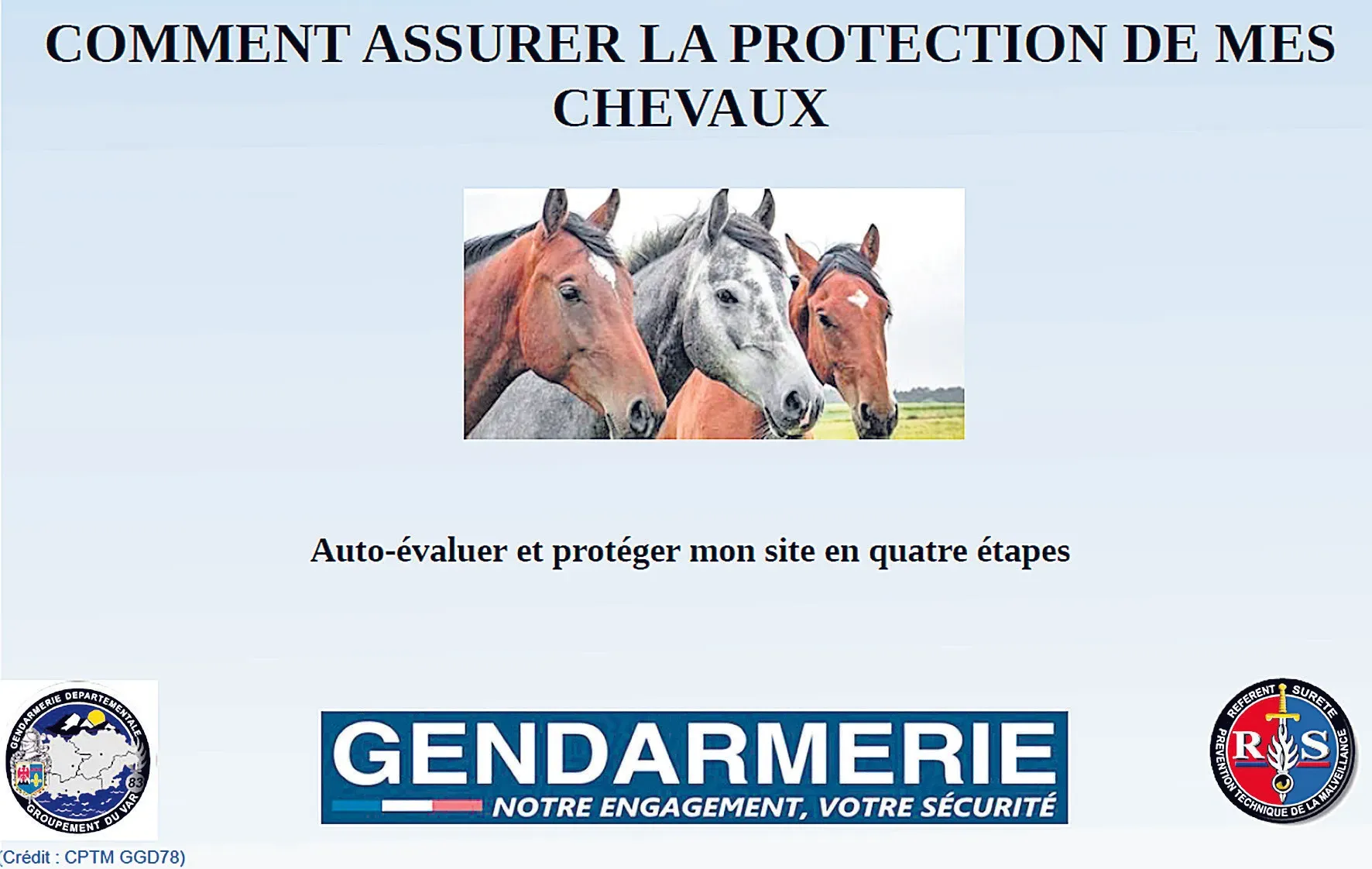 Une opération Tranquillité Equestre pour donner l’alerte !