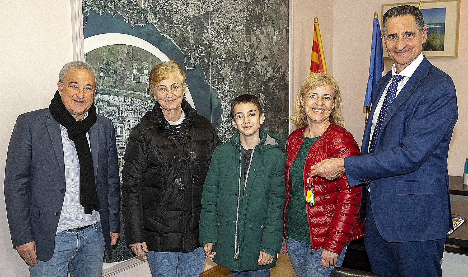 Une famille ukrainienne accueillie par Hervé Stassinos