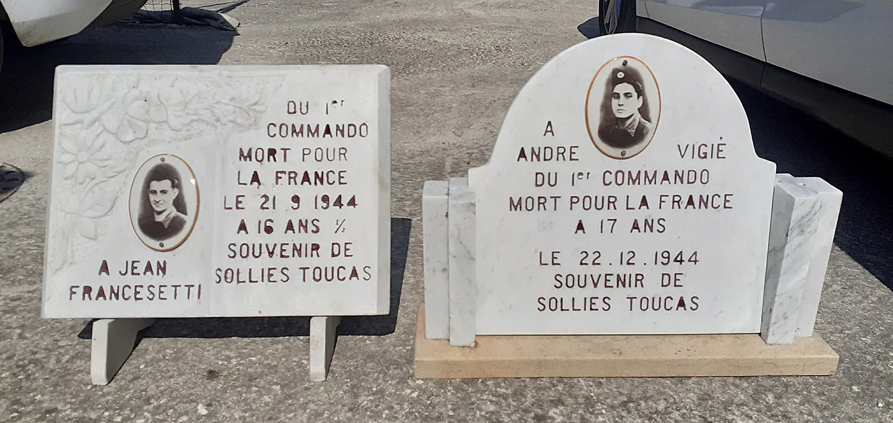 Hommage à deux soldats du 1er Commando d'Afrique