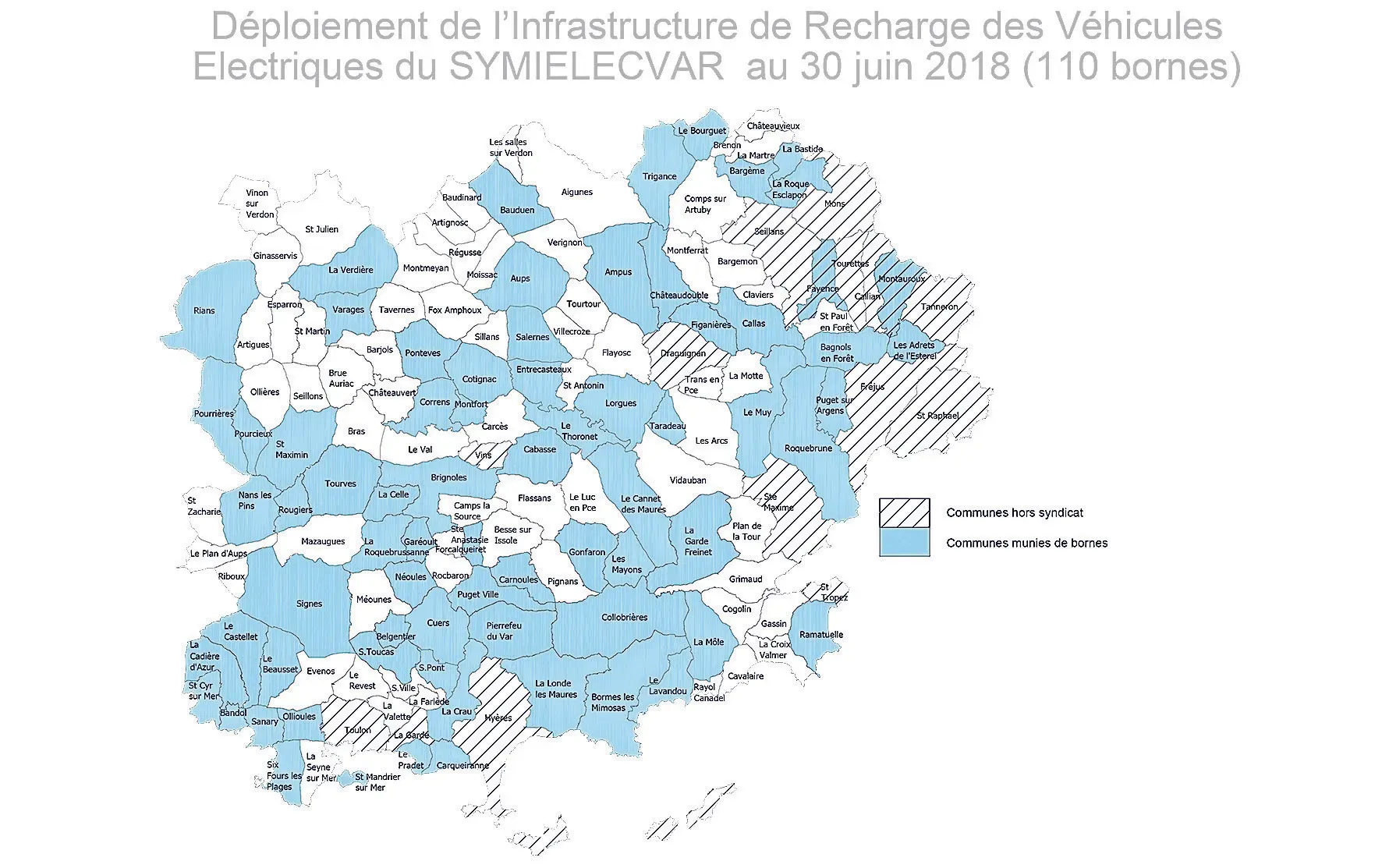 Un réseau public de 110 points de charge dans le Var