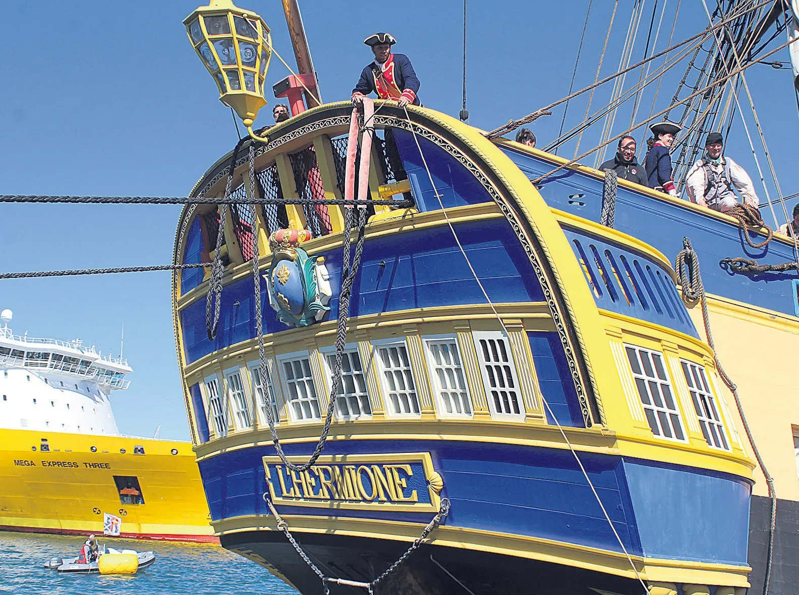 Mouillage exceptionnel de l’Hermione, le 24 avril