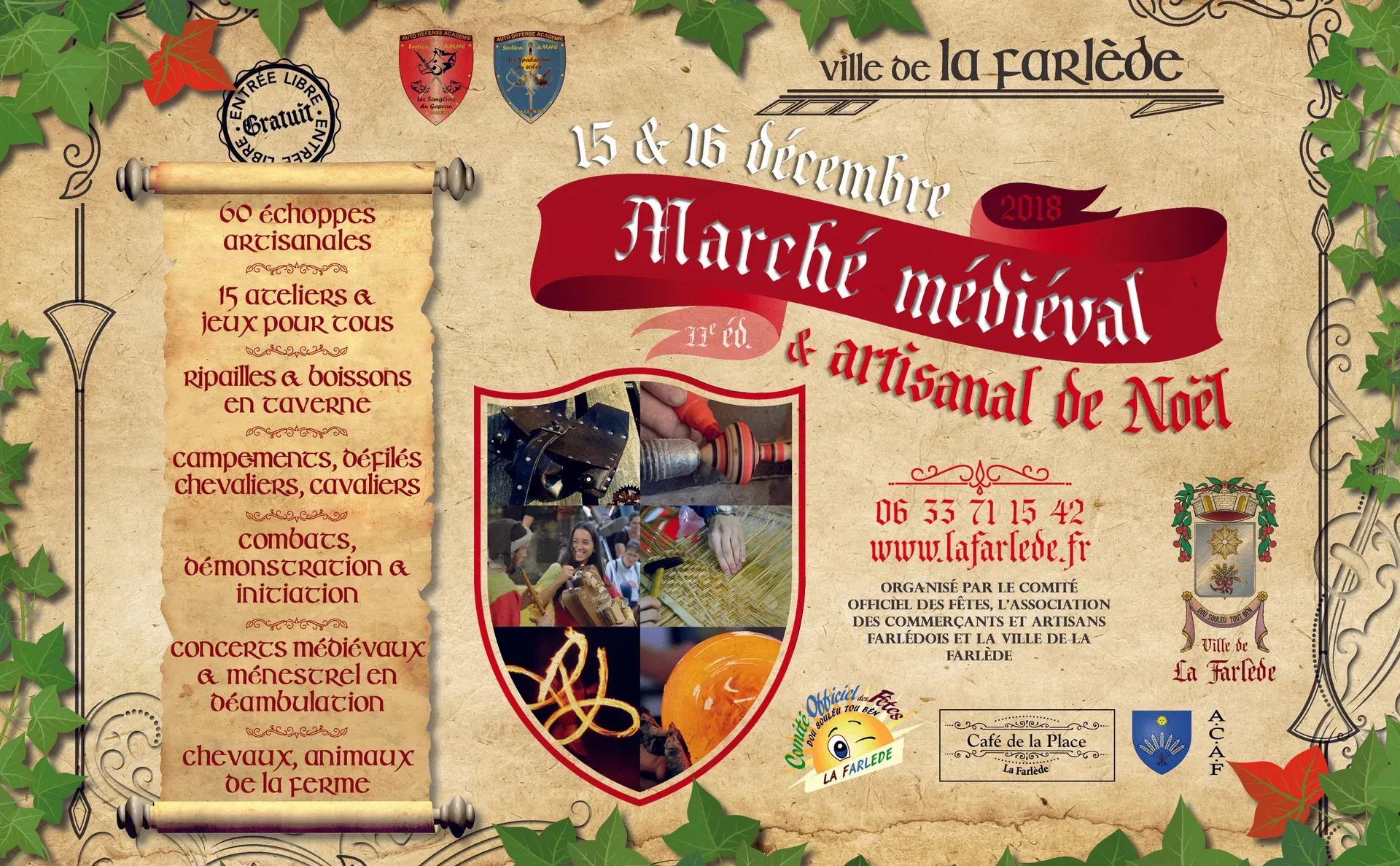 Marché médiéval les 15 et 16 décembre LE PROGRAMME