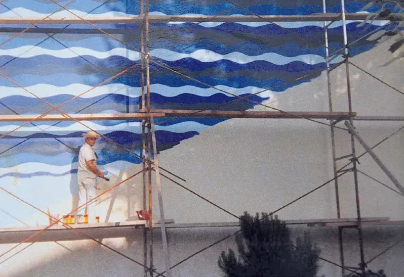La fresque du jumelage reprend des couleurs
